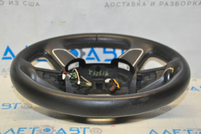 Bare steering wheel Audi Q7 4L 10-15 heated, leather black, dents, scratches