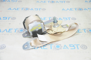 Seat belt 2nd row rear right Toyota Highlander 14-19 beige, broken fastening, for dry cleaning