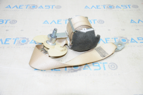 Seat belt 2nd row rear left Toyota Highlander 14-19 beige, broken fastening, for dry cleaning