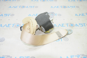 Seat belt 2nd row rear left Toyota Highlander 14-19 beige, broken fastening, for dry cleaning