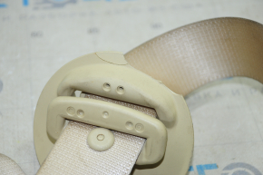 Seat belt 2nd row rear left Toyota Highlander 14-19 beige, broken fastening, for dry cleaning