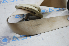 Seat belt 2nd row rear left Toyota Highlander 14-19 beige, broken fastening, for dry cleaning
