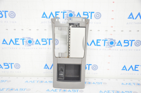 Center console trim with cup holders Toyota Camry v40 hybrid, gray, worn