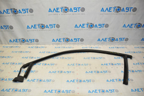 Upper front left door molding with seal Fiat 500 12-19 black