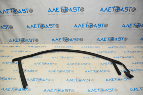 Upper front left door molding with seal Fiat 500 12-19 black