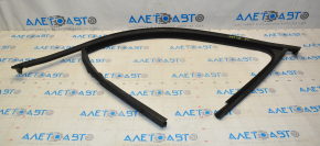 Upper door molding, front left, VW Jetta 19-24, matte, with glass seal
