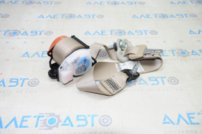 Seat belt 2 row left Nissan Rogue 14-20 beige, dry cleanable