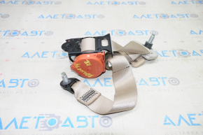 Seat belt 2 row left Nissan Rogue 14-20 beige, dry cleanable