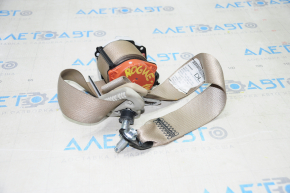 Seat belt 2 row left Nissan Rogue 14-20 beige, dry cleanable
