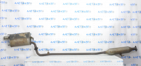 Exhaust line middle part with barrel Toyota Camry v40 2.4, hybrid rusty, studs to replace