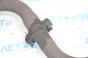 Exhaust line middle part with barrel Toyota Camry v40 2.4, hybrid rusty, studs to replace