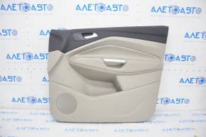 Door trim card front right Ford Escape MK3 17-19 rest, beige, armrest leather