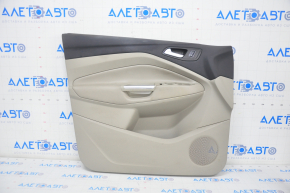 Door trim card front left Ford Escape MK3 17-19 rest, beige, armrest leather, rubbed