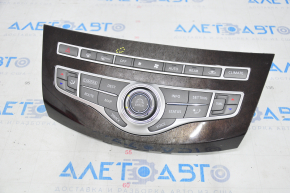 Display and climate control control Infiniti JX35 QX60 13-15 prerest, wood trim brown, scratches