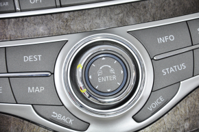 Display and climate control control Infiniti JX35 QX60 13-15 prerest, wood trim brown, scratches