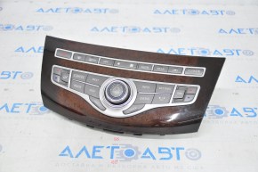 Display and climate control control Infiniti JX35 QX60 13-16 prerest, wood trim red