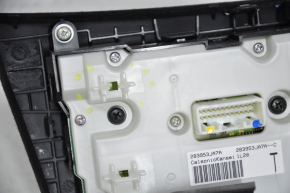 Display and climate control control Infiniti JX35 QX60 13-15 prerest, wood trim red, broken fastener