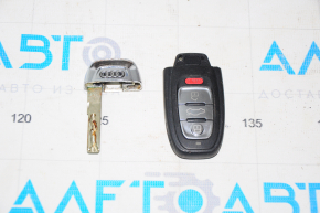 Key Audi Q5 8R 09-17 type 2, smart, 4 buttons, scratches, worn chrome