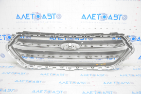 Radiator grill grill Ford Escape MK3 17-19 rest, gray, with chrome, with emblem, scratches