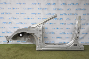Front quarter left Hyundai Sonata 15-19 silver, with central pillar, pokes