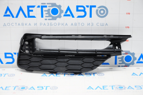 Front bumper side grille right Honda Accord 16-17 under PTF hybrid, black gloss without overlay