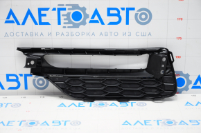 Front bumper side grille right Honda Accord 16-17 under PTF hybrid, black gloss without overlay