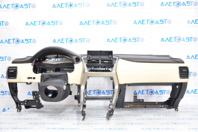 Dashboard front panel without AIRBAG Lexus NX300 NX300h 18-21 leather, black with beige overlays, dry-cleanable