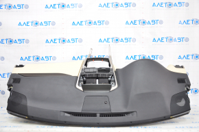 Dashboard front panel without AIRBAG Lexus NX300 NX300h 18-21 leather, black with beige overlays, dry-cleanable