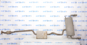 Exhaust line complete with barrel Ford Escape MK3 13 - chrome tips, with catalytic converter, rusty, dented