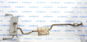 Exhaust line complete with barrel Ford Escape MK3 13 - chrome tips, with catalytic converter, rusty, dented