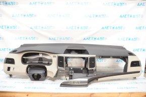 Dashboard front panel without AIRBAG Toyota Sienna 11-14 black with beige, scratches