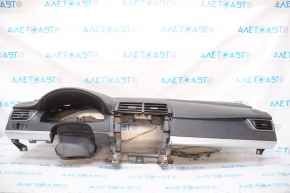 Torpedo front panel without AIRBAG Toyota Camry v55 15-17 usa black, chrome inserts, varnish