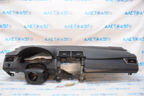 Torpedo front panel without AIRBAG Toyota Camry v55 15-17 usa black, wood inserts, tear, scratch