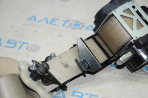 Driver's seat belt Ford Fusion mk5 13-16 beige, shot, for dry cleaning, cracks on the fastening