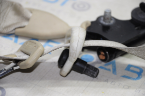 Driver's seat belt Ford Fusion mk5 13-16 beige, shot, for dry cleaning, cracks on the fastening