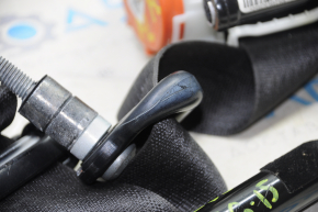 Driver's seat belt Ford Mustang mk6 15-17 coupe black, tensioner shot, cracks on the mount