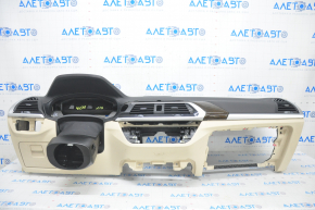 Torpedo front panel with AIRBAG BMW X3 G01 18-21 black-beige, without projection