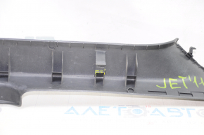 Door sill trim inner right VW Jetta 11-18 USA black, broken fastener, scratches