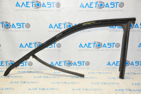 Upper front left door molding Jeep Compass 17- black with glass seal, scratches