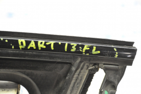 Upper front left door molding Dodge Dart 13-16 black with glass seal, scratches