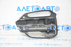 Lower grille of the front bumper right BMW X3 G01 18-21 under fog lights and parking sensors, black gloss