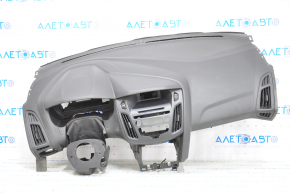 Front dashboard without AIRBAG Ford Focus mk3 15-18 rest, crack in crepe