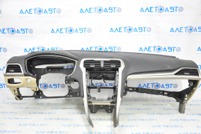 Torpedo front panel with AIRBAG Ford Fusion mk5 13-20 beige overlays
