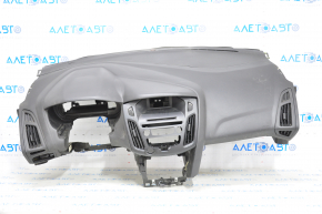 Torpedo front panel with AIRBAG Ford Focus mk3 15-18 rest, black, crack