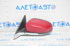 Side mirror left Jeep Compass 17- 5+4 pins, BSM, heated, turn signal, red, sand on chrome