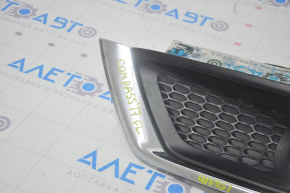 Left bumper grille Jeep Compass 17-21 with molding chrome, under fog lights, sand