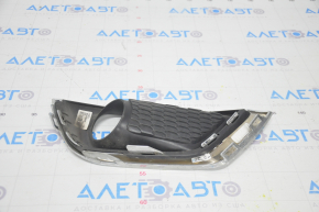 Left bumper grille Jeep Compass 17-21 with molding chrome, under fog lights, sand