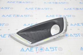 Left bumper grille Jeep Compass 17-21 with molding chrome, under fog lights, sand