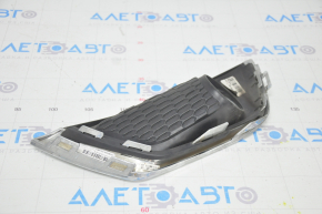 Right bumper grille Jeep Compass 17-21 with molding chrome, under fog lights, sand