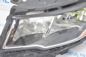 Headlight front left complete Jeep Compass 17-21 halogen, with mount, sand